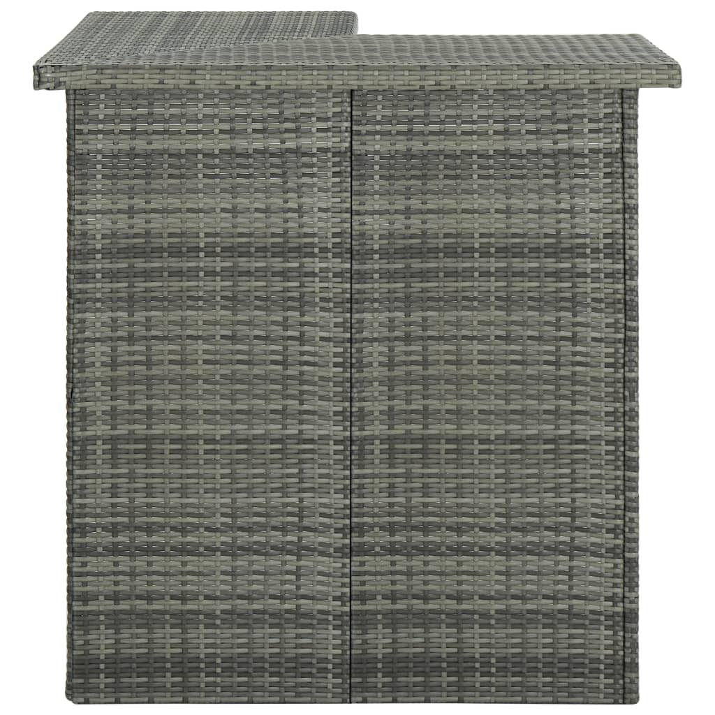 16-Piece Outdoor Rattan Bar Set in Grey | Premium Garden Furniture with Cushions