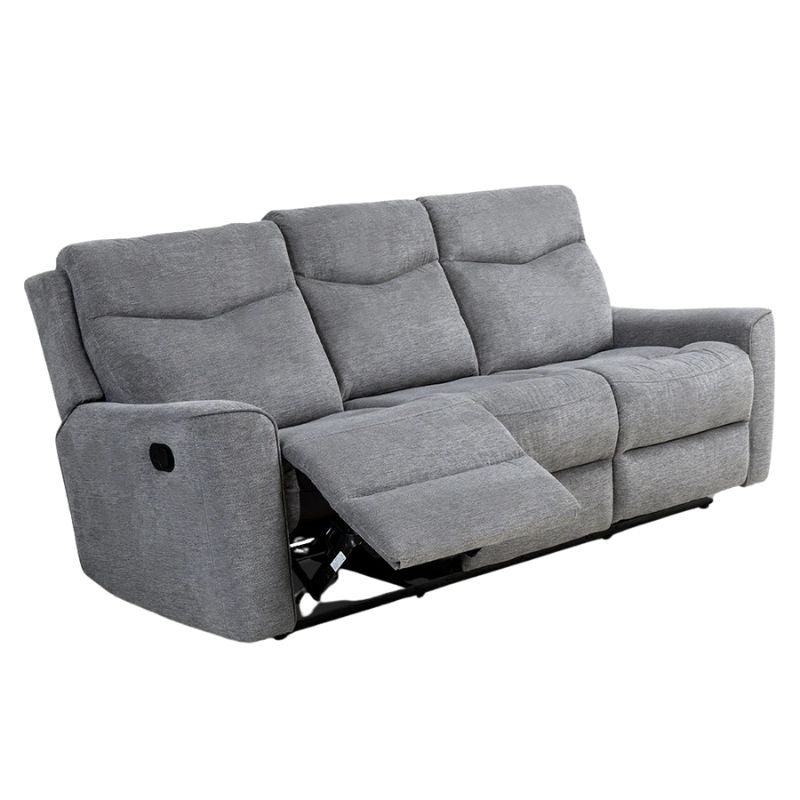 Cosmic Light Grey Fabric Recliner Sofa Set 3+2 | Premium Motion Comfort