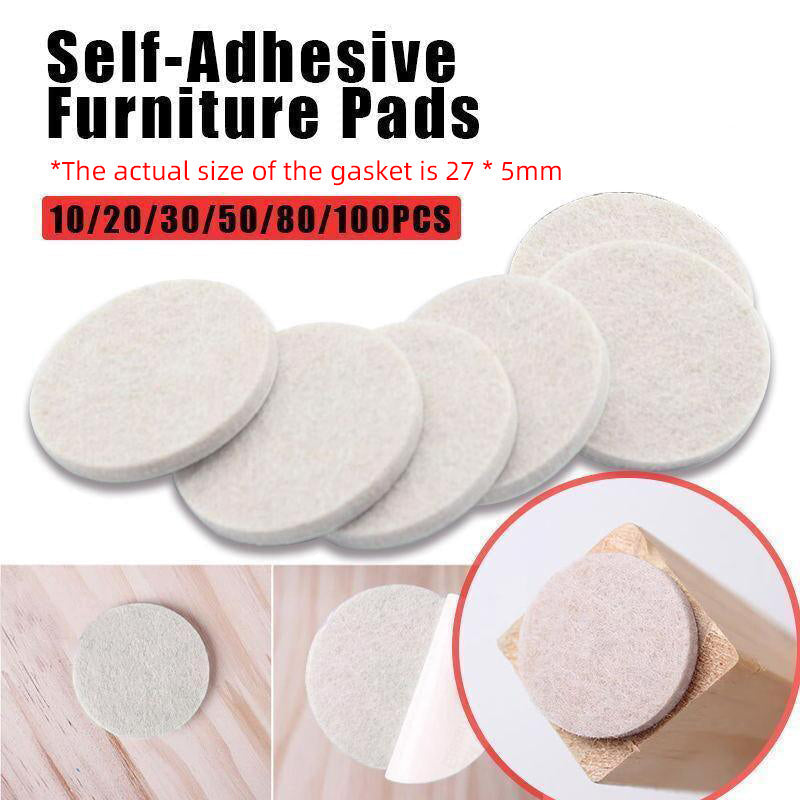 Premium Felt Furniture Floor Protector Pads | Self-Adhesive Heavy-Duty Round